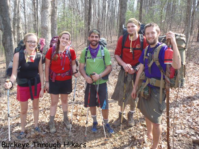 We met this young group of Ohio Thru-Hikers.