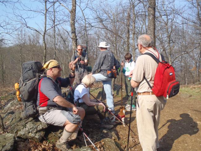 We enjoyed chatting with thru-hikers along the way.