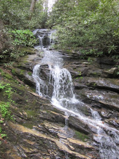 About a quarter mile out we come to Becky Branch Falls.