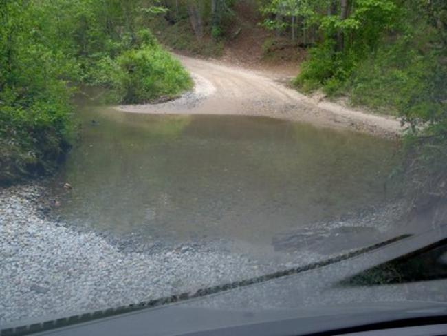We had to cross this ford to get to our parking lot.