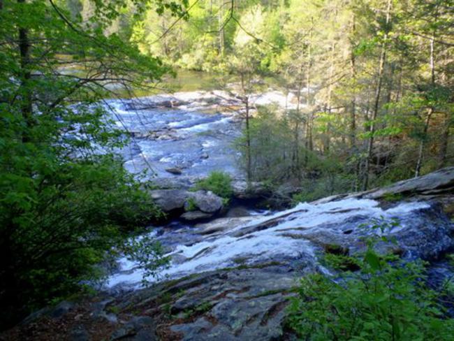 The view from the top of the falls.