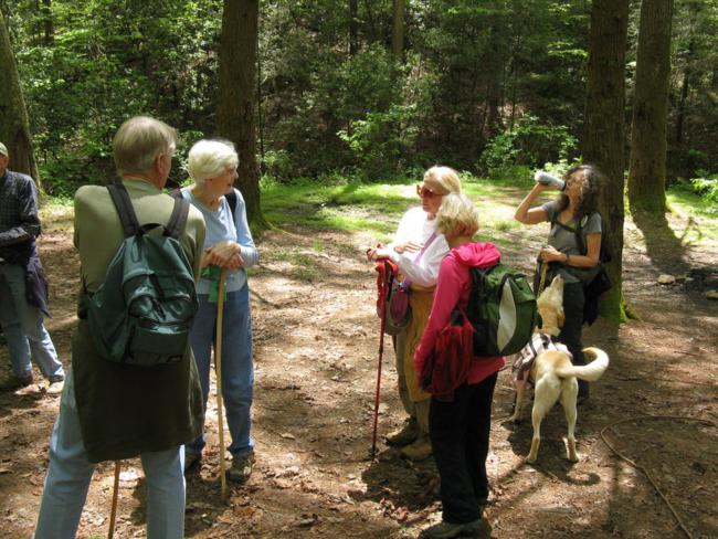 Taking a short break on the Chattooga River Trail.