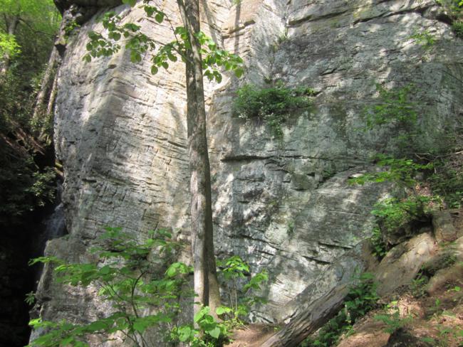 We arrive at Raven Cliffs after 2.5 miles.