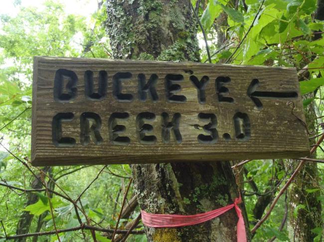 Three miles out from Buckeye Creek.
