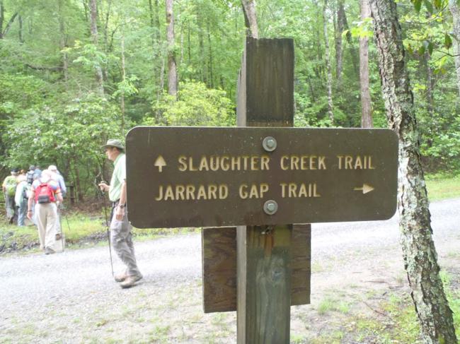 We went out on Slaughter Creek and came back on the Jarrard Gap Trail.