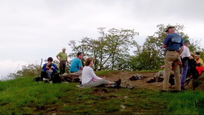 Lunchtime on Siler Bald!