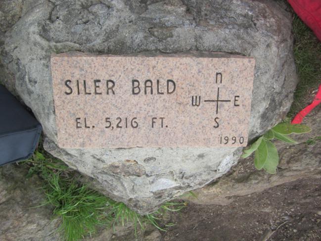 Marker at the Summit of Siler Bald.