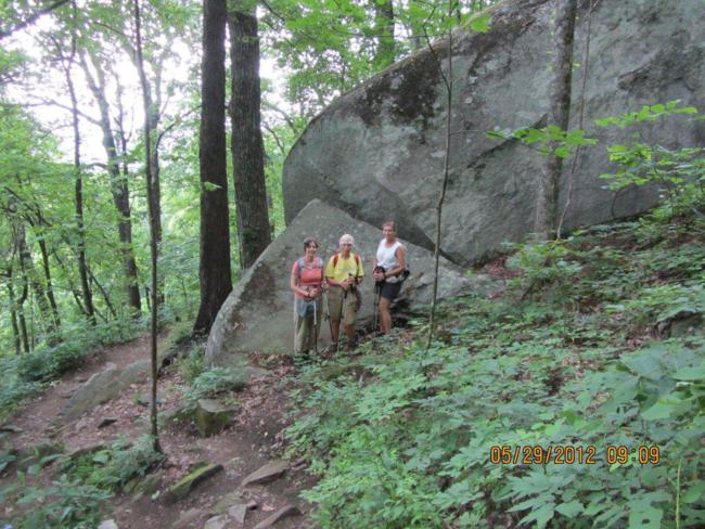 Huge boulders are a constant feature along the trail.