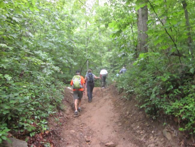 We head up one of the steep portions of the trail.