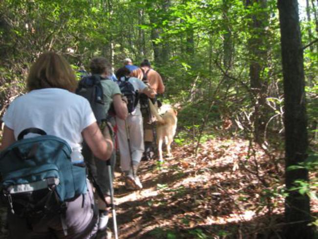 Headed up the steep incline of the Jacks Knob Trail!