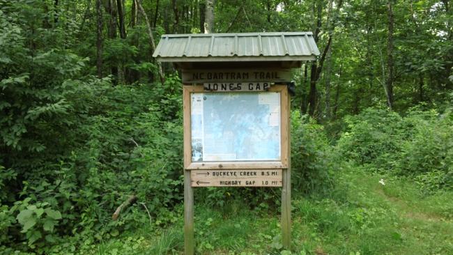 Trail information board.