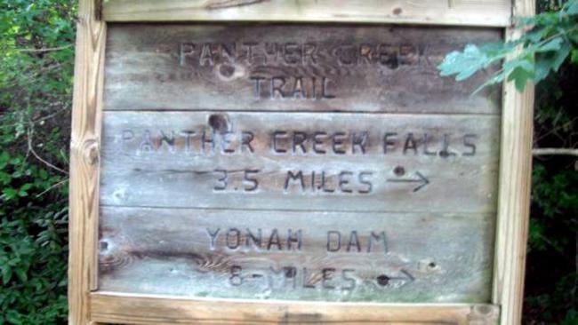 Sign at the start.