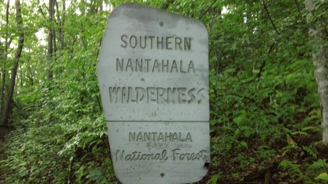 We enter the wilderness area here.