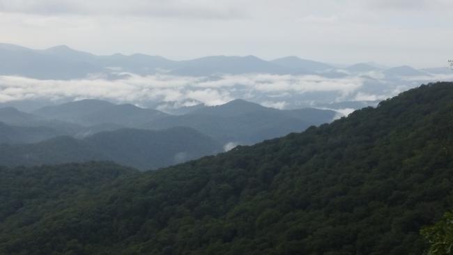 The clouds in the valleys produced amazing views!