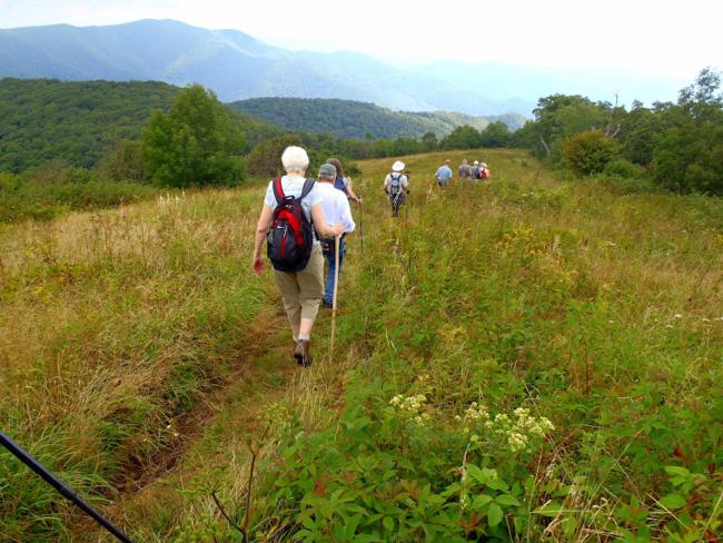 We head back down the slope.