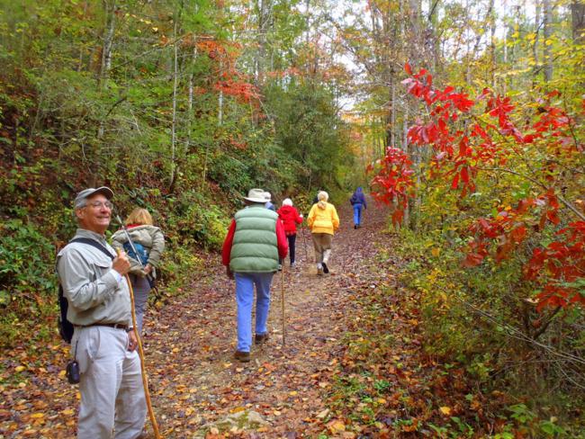 Hitting the trail with Fall colors.
