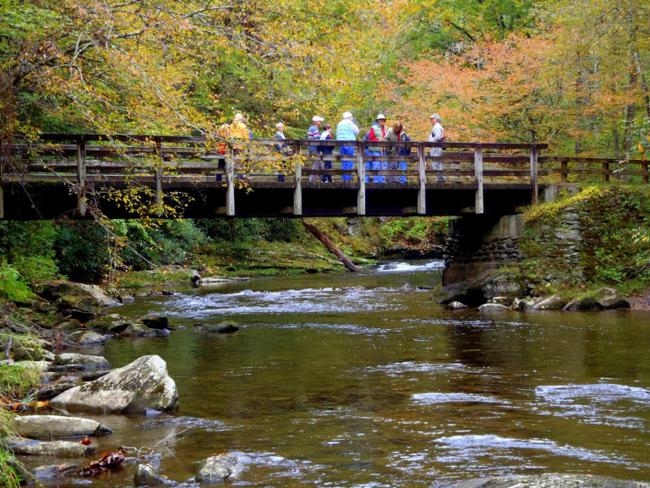 We cross Deep Creek on several nice bridges.