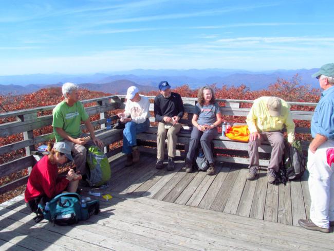 Lunchtime at Rabun Bald!