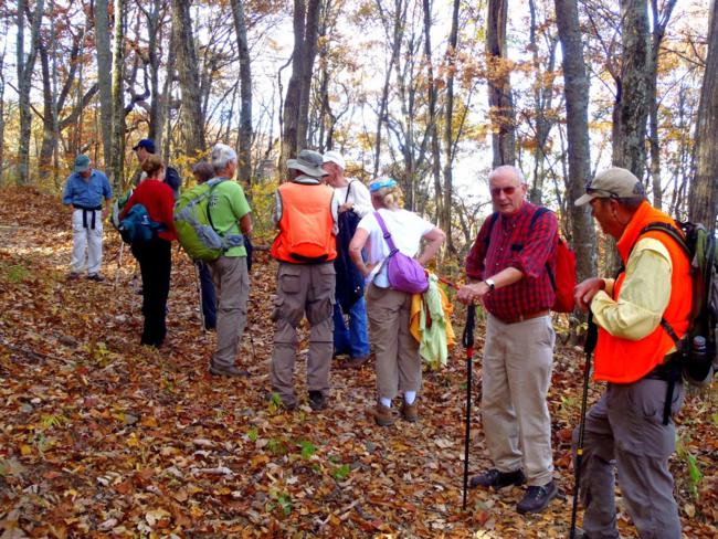 It is a good idea to take an occasional break as you climb the trail to Rabun Bald!
