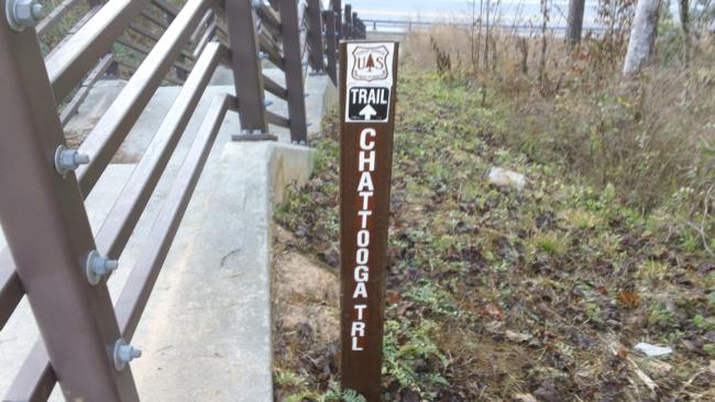Staircase leading down to the 76 Bridge.