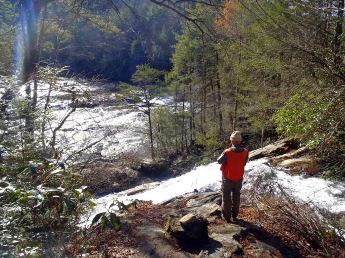 The view from the top of the falls.
