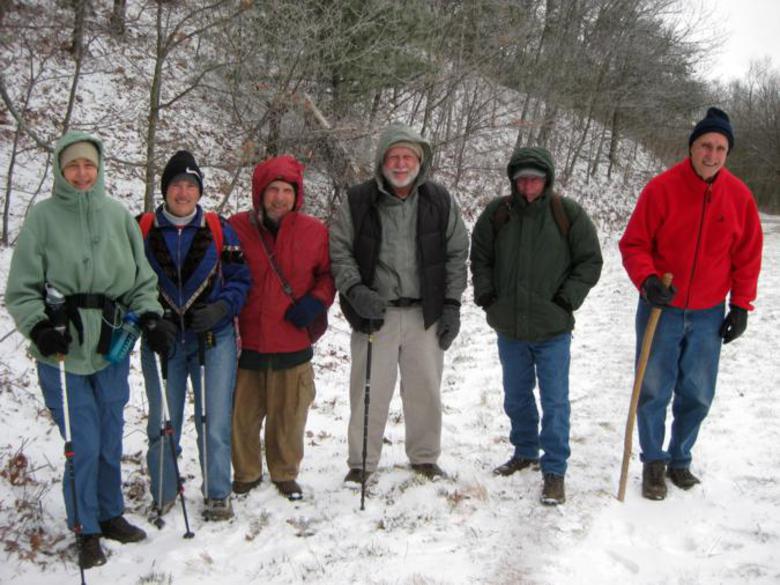 The OFHC gang for today's hike. (l-r) Karen Brown, Jeanne O'Connor, Bruce O'Connor, Bob Magee, Vic Robson and Dan Ross.