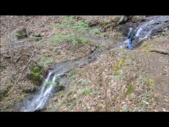 Beautiful cascading waterfall.