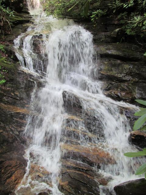 Becky Branch Falls was rushiing with plenty of water after weekend rains!
