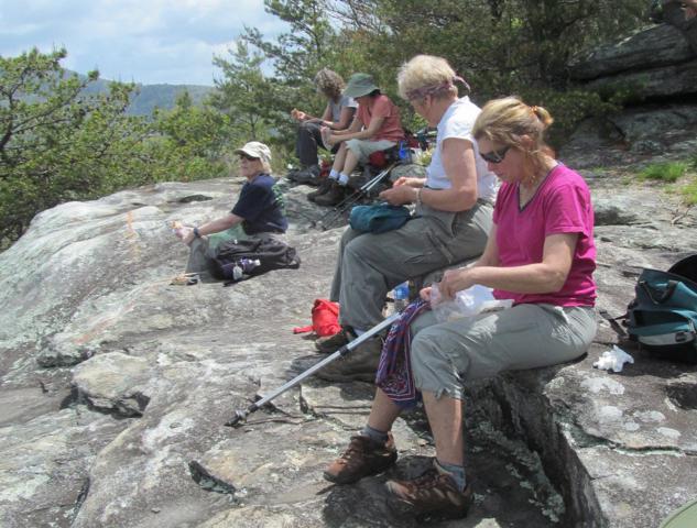Lunchtime on Pinnacle Knob!