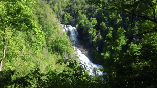 View of Whitewater Falls from the upper viewing area!
