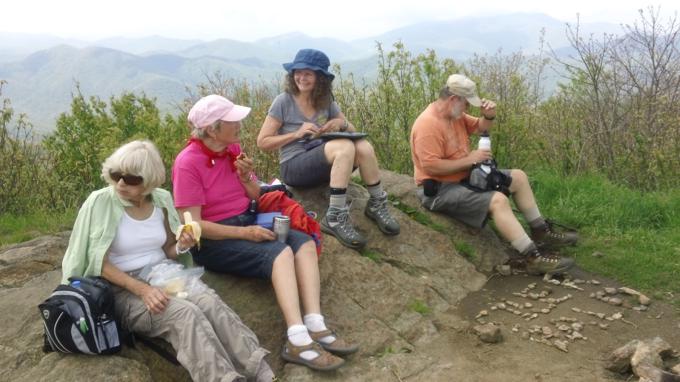 Lunchtime at Siler Bald!