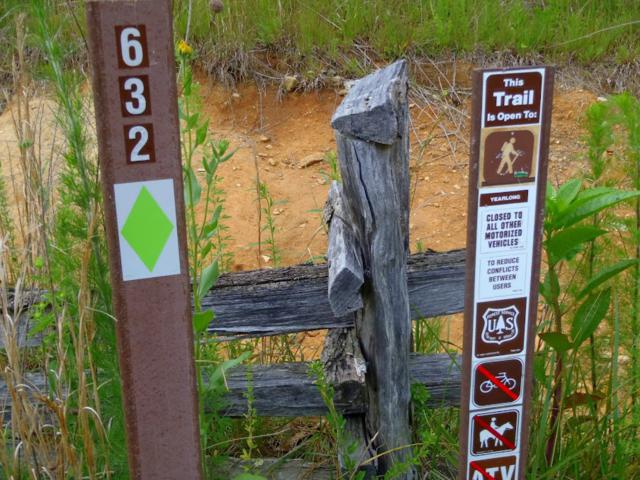 At the start of the trail.