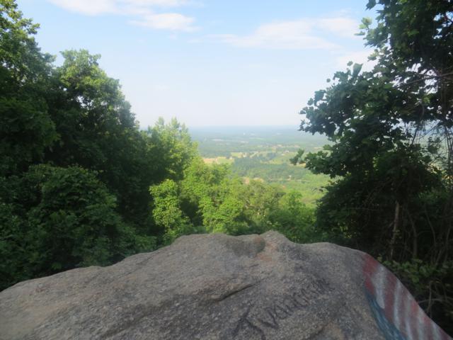 About halfway up the mountain there is a nice lookoff.
