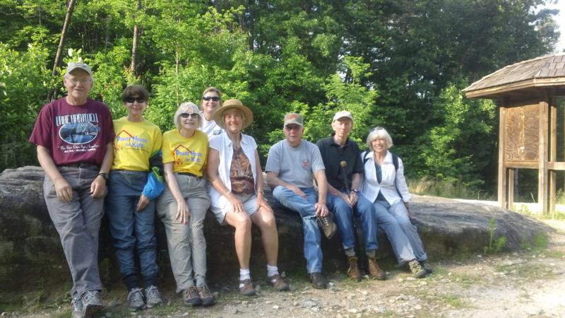 The OFHC gang for today's hike - (l-r) Tony Presley, Donna Presley, Geri Whitaker, Greta Driggers, Jeanne O'Connor, Vic Robson, Phil Brownrigg and Pam Euliss.