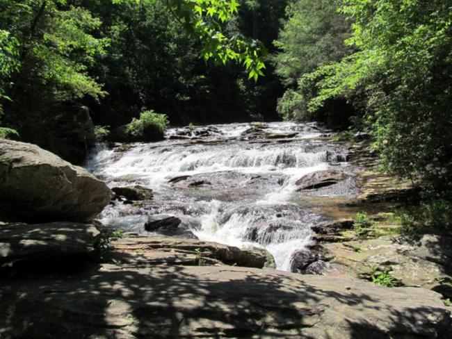 The shoals above Panther Creek Falls.