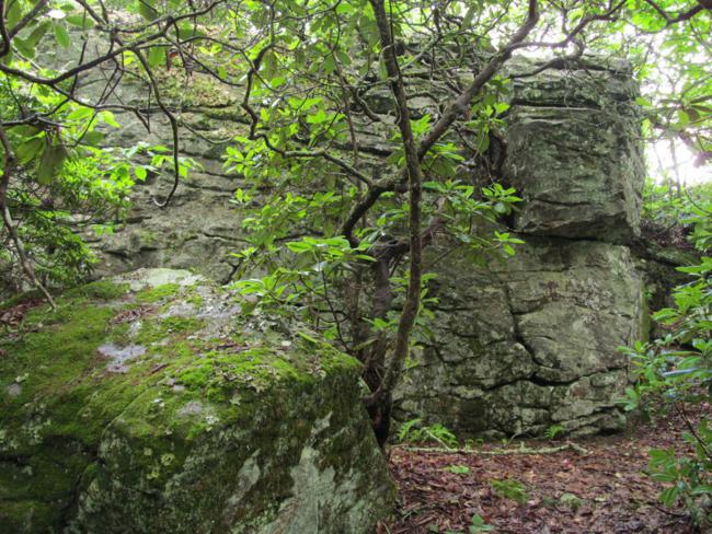 Approaching the summit of Blood Mountain you see huge boulders and cliffs.!