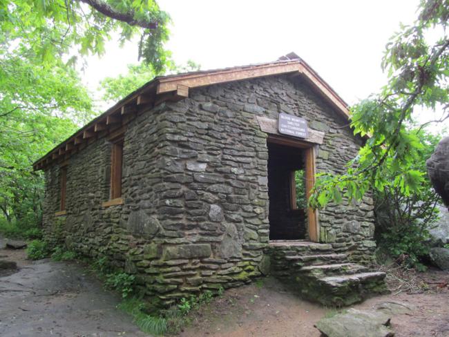 The historic Blood Mountain Shelter constructed in the 1930's by the C.C.C.
