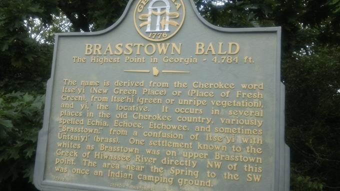 Information sign at the summit.