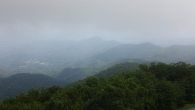 Looking westward toward Young Harris, GA.