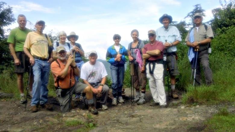 The OFHC gang for today's hike! (l-r) Stephen Gales, Phil Brownrigg, Bob Magee, June Bellamy, John Bellamy, Tony Presley, Donna Presley, Carole Wintle, Vic Robson, Pom Sinnock and Bill Hunt.