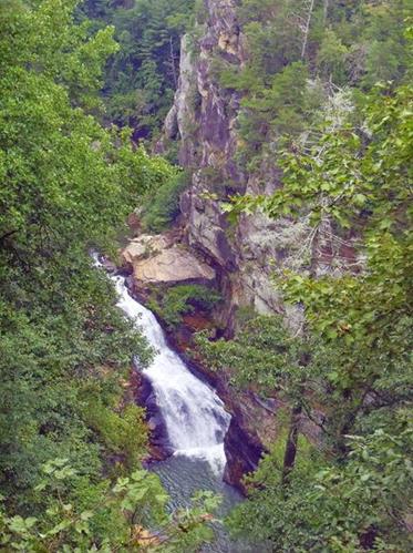 One of the famous waterfalls in Tallulah Gorge. Tempesta Falls