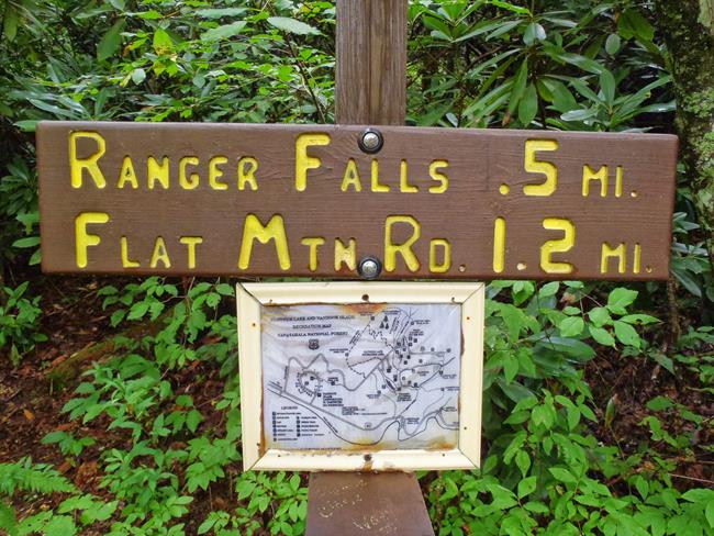 Next, we hike the Skitty Creek Trail to Ranger Falls.