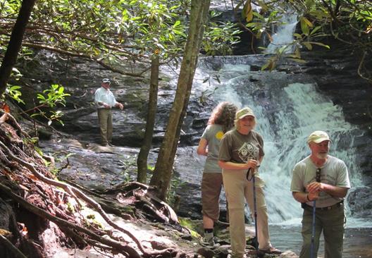 Next, we hike to Laurel Creek Falls.