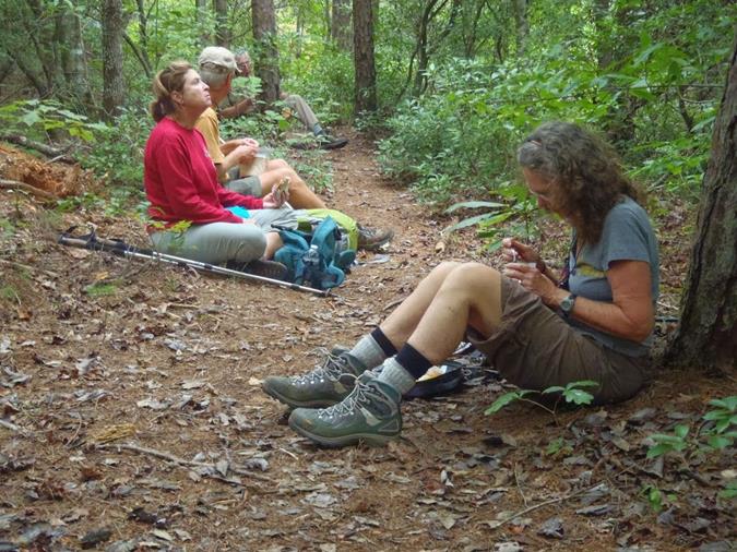 Lunchtime on the trail!