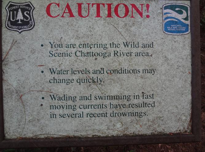 Info. sign near the start.