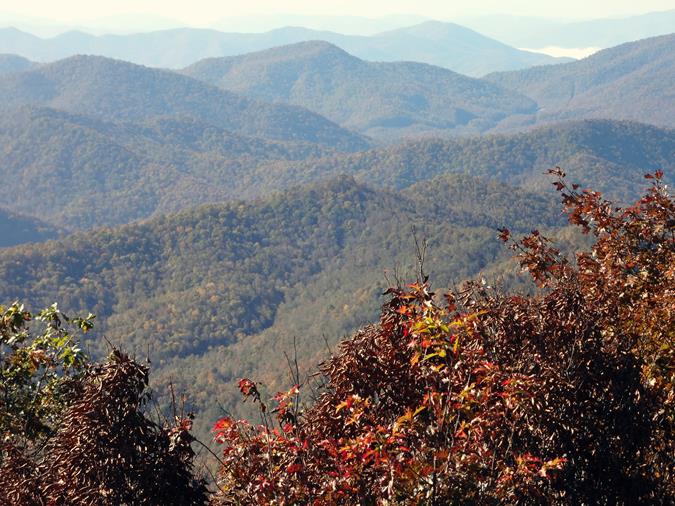 Awesome views in every direction at Siler Bald!