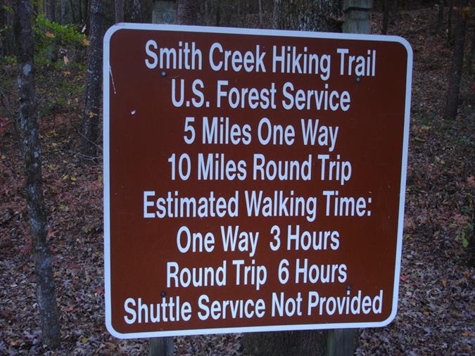 Information board at the trailhead.(for the mathmetically challenged)