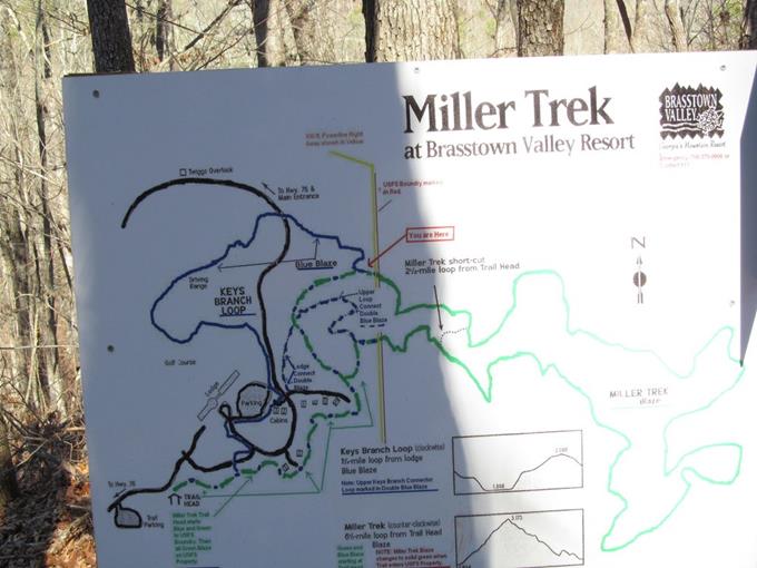 Trails map near the start.