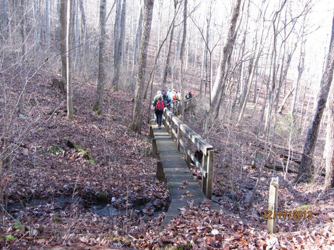 The longest footbridge that we see all year!