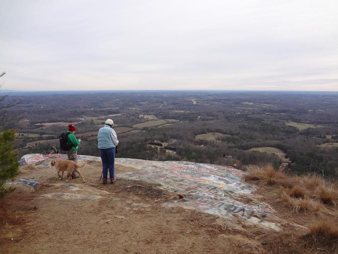 The first lookoff to the north and east.